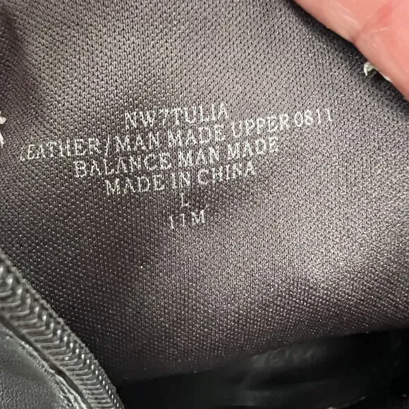 Nine West Size 11 Tulia Leather Wedge Bootie Ankle Boots Shoes Buckle Detail - Picture 6 of 10